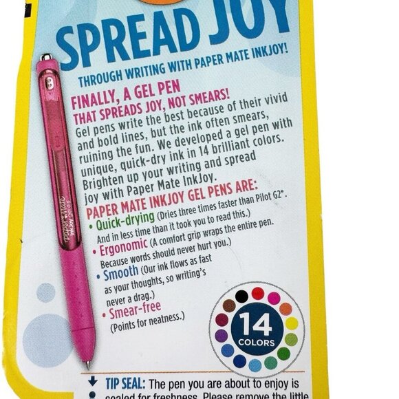 NEW Paper Mate Inkjoy Gel Pens Medium Point Slate Blue and Pure Blue 2-Pack - Picture 4 of 6